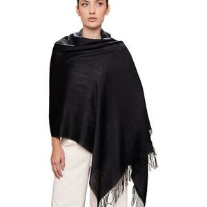 Alicia Adams Alpaca & Silk Blend Portofino Wrap - Black 🖤
